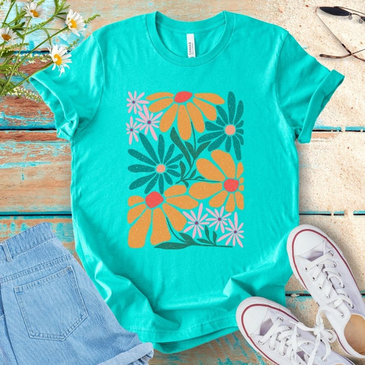 Abstract Flower Tee